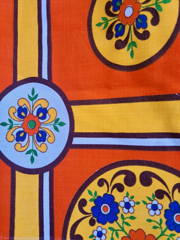 Optimistische Tas Bloemen in Oranje en Bruin - Afbeelding 4