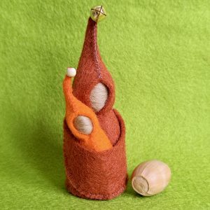 Ouder met Baby Kabouter bruin en oranje