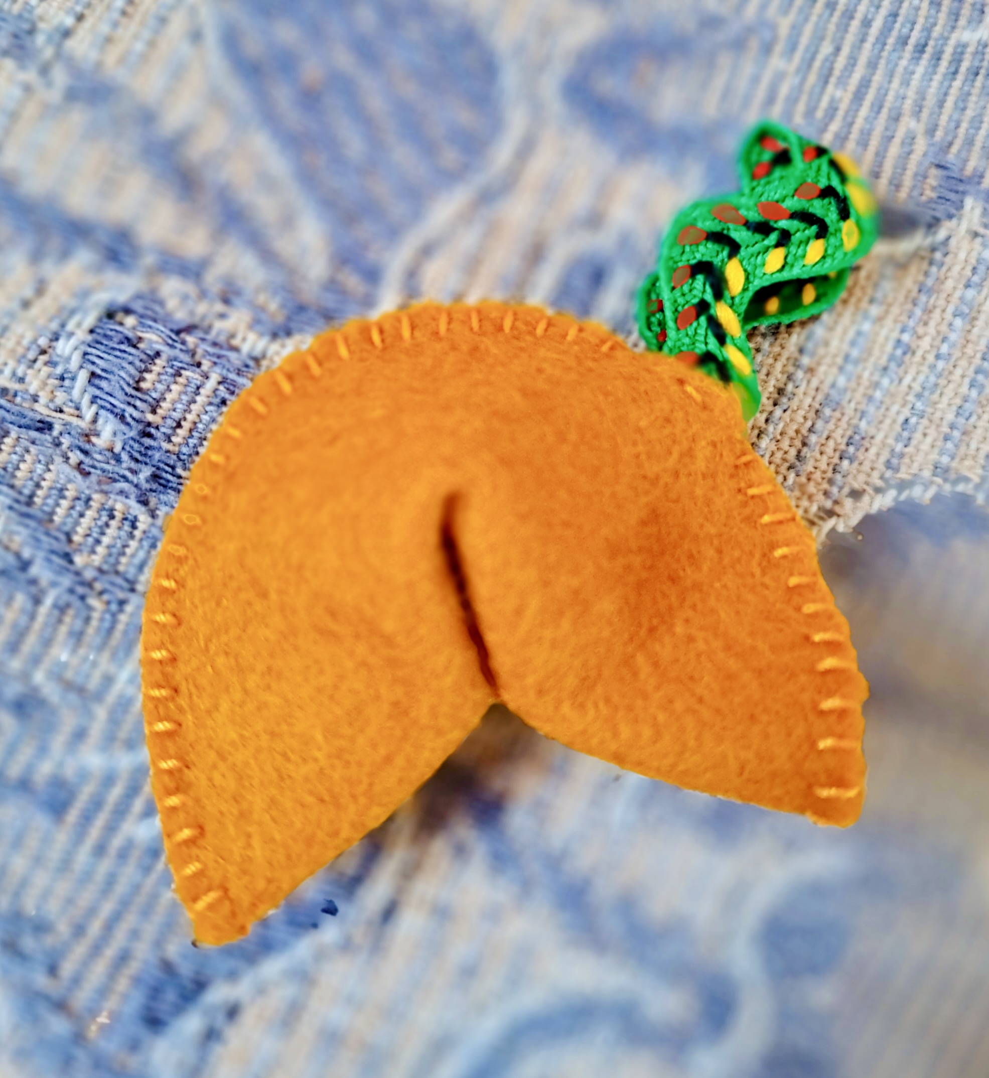 Gelukskoekjes met Groengolvend Lint, zes stuks in Doosje - Afbeelding 2