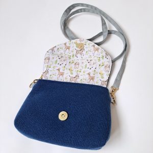 playtime schoudertasje blauwe wol